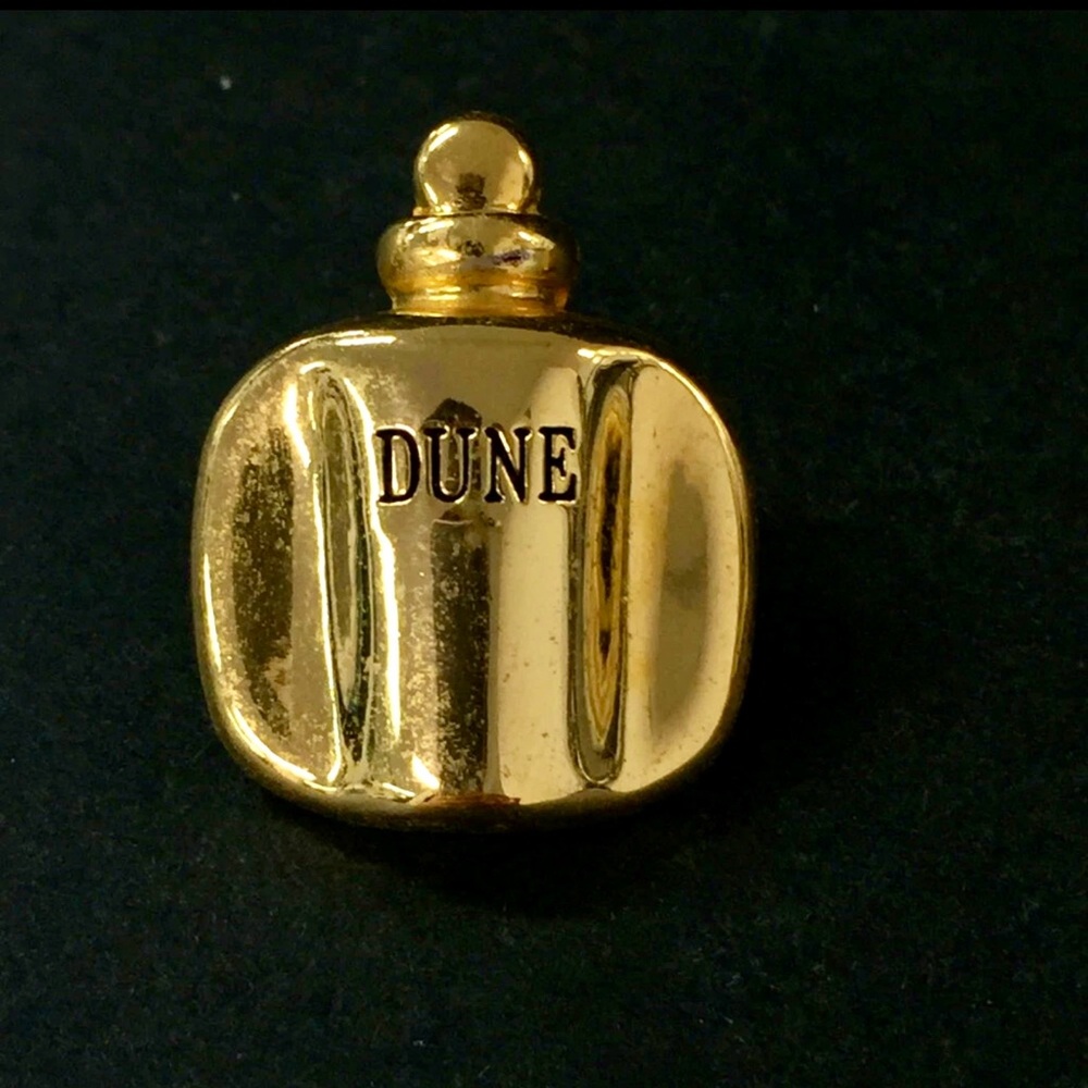 CHRISTIAN DIOR Perfume Motif Gold Tone Pin/Brooch 3 Pc Set - Picture 5 of 9